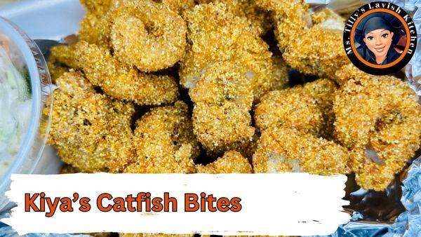 fresh catfish and marinate it to perfection. After seasoning it with our blend of spices, we fry it up to a crispy golden brown.