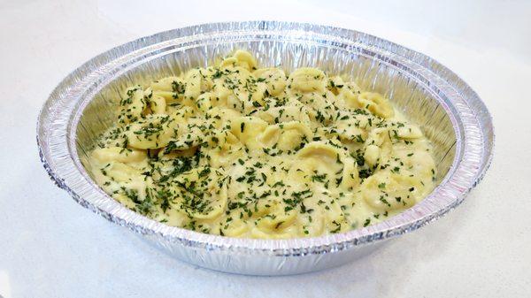 Fresh alfredo tortellini.