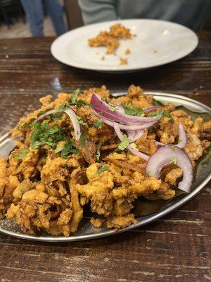 Veggie pakora (sadly mostly batter fried)