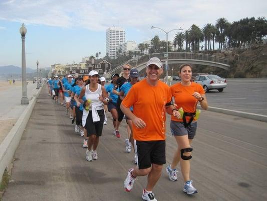 2010 Pace group 10, running along the Santa Monica coastline.