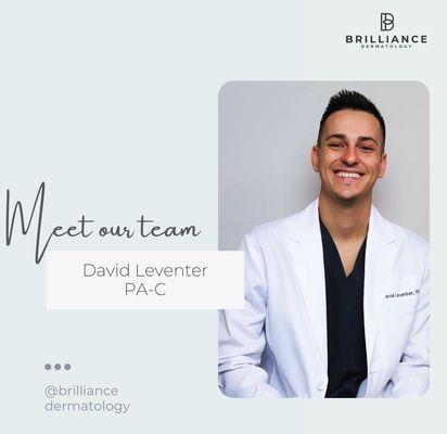 David Leventer is our talented Physician Assistant who specializes in diagnosing and treating skin conditions like rashes and skin cancer.