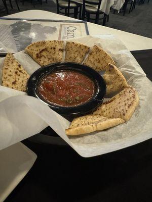 Bread and delicious homemade salsa