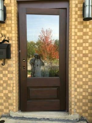 Finished door after stripping