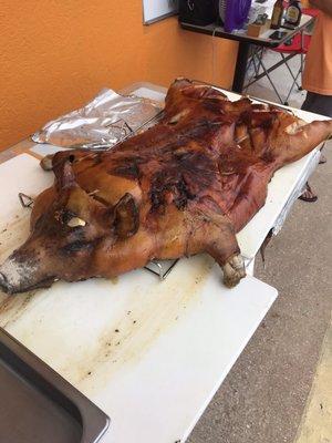 Roasted pig