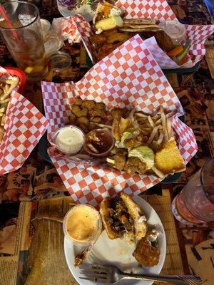 Omgod !! Smoked Reuben ... Shrimp Po boy .. Wings !