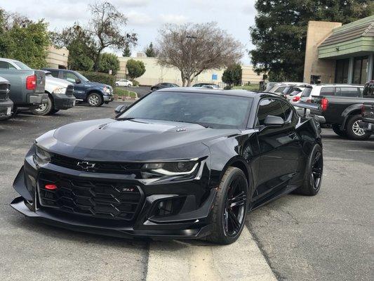 Ceramic coating on this 2018 camaro zl1le. Stunning gloss & 3 year protection