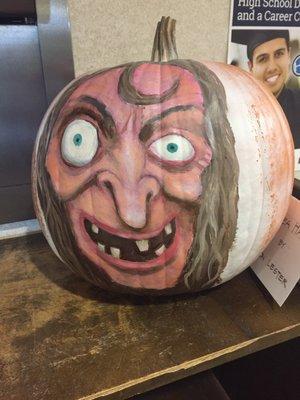 A great painted pumpkin for Halloween