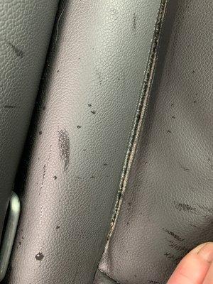 Crusty stuff in the seats that they didn't bother to detail