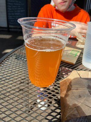 Implosion IPA with Calvin for scale.