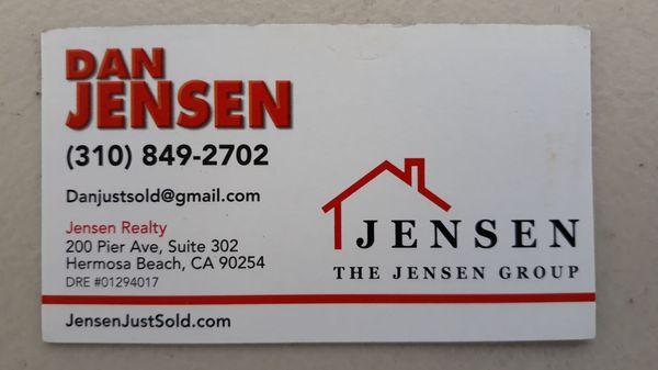 Dan Jensen's business card.