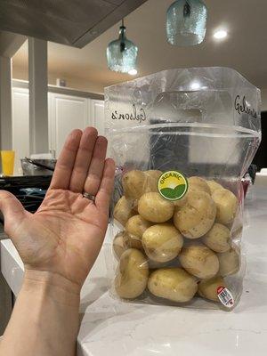 My lovely 84$ bag of potatoes