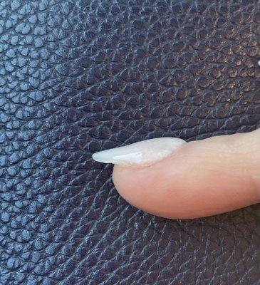 Almost every nail is wavy like this