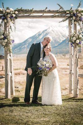 Beautiful wedding pic with Hair and Makeup by Rebecca Schembri, Breeze Salon Reno. Isn't she gorgeous?! #Reno_Wedding