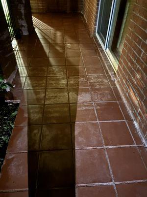 Patio floors before