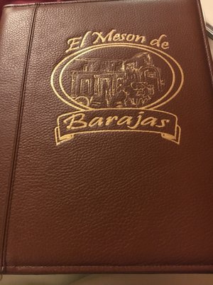 Front of Menu