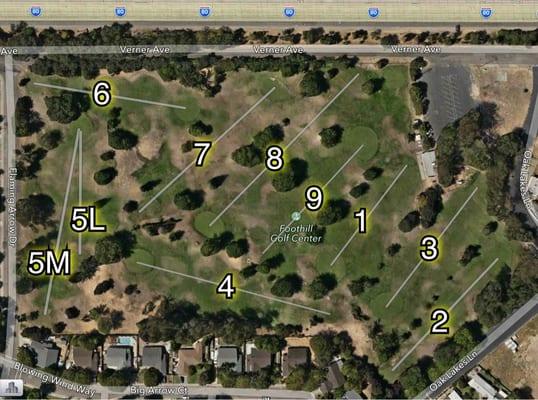 I use the Golfshot App and it had the holes all wrong.  Notice the unusual placement of 2 in relation to 1.