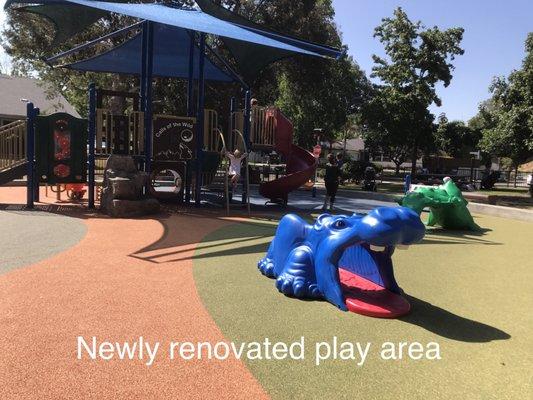 Newly renovated play area, June 2017