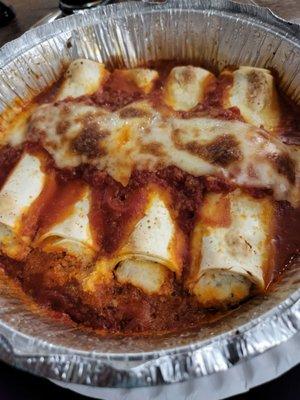 Baked manicotti