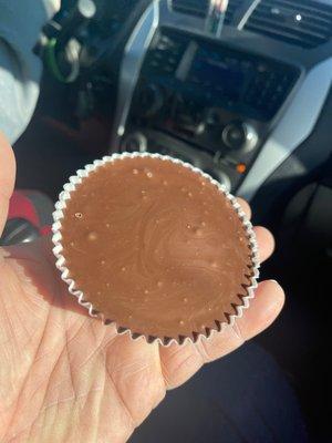 The largest peanut butter cup I've ever seen.  Sike!! I've had bigger.