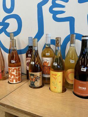 Cute selection of natural wines!