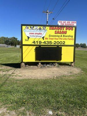 New entrance sign