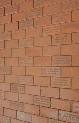 Names inscribed on the bricks