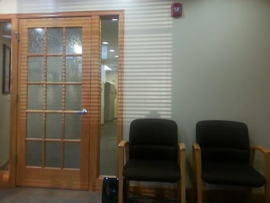 Inside of the waiting room.