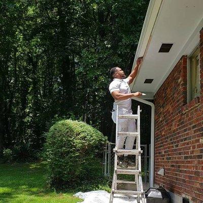 Soffit and facia board repair