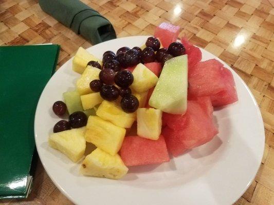 Breakfast fruit plate