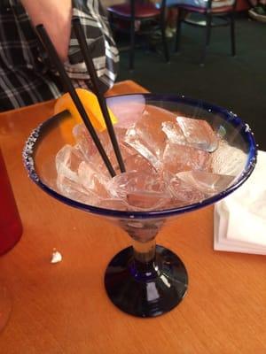 10oz Margherita? Yeah if you mean 3oz of liquor and the rest ICE!