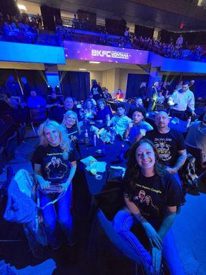 This was us wearing our shirts to support my daughter and her boyfriends during their fight in Montana for bare knuckle fighting!