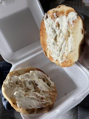 Everything bagel w cream cheese