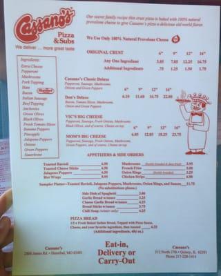 Menu front