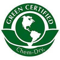 Universal Chem Dry's green certified logo.