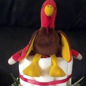 Two Layer Turkey Diaper Cake