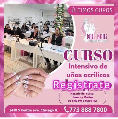 Cursos intensivo uñas acrílicas Chicago