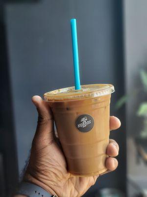 Burnt Honey & Jasmine Iced Latte w/ Oat Milk