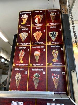 Crepe Menu