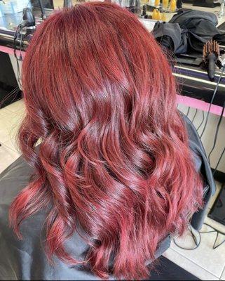 My recent trip to the salon  My vibrant red lasts up to 6 weeks !!