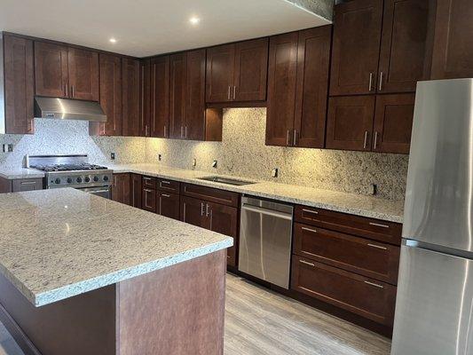 Granite countertops and backsplash- excellent work