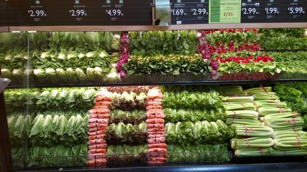 An especially captivating display of organic produce from local farms.