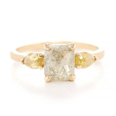 Facet Three Stone Diamond Engagement Ring, Dawes Design