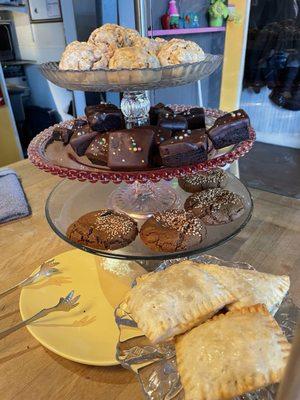 Baked treats at the counter