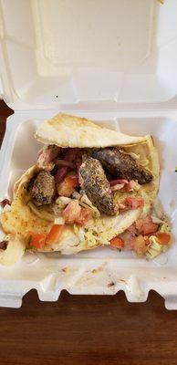 Kofta "sandwich." Pita was old it had dried out, so it wasn't even a sandwich.