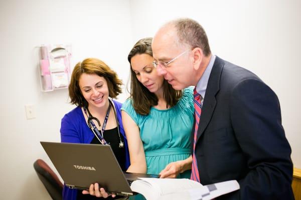 Drs. Eleanor Menzin, Kristie Koppenheffer and Robert Michaels