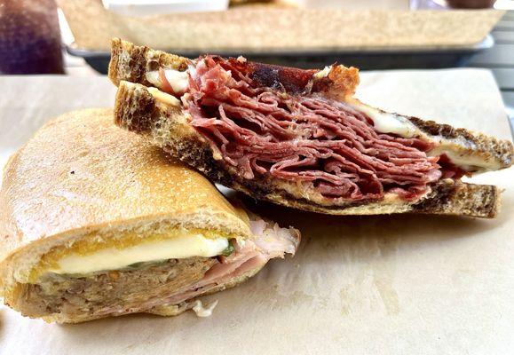 2 Panini Halves - Cuban and Rueben