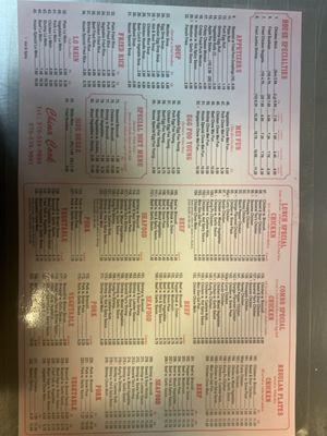 new menu