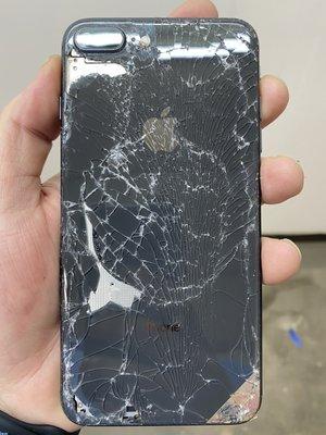 Before back glass repair photo