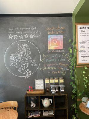 Love the chalkboard