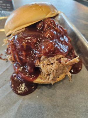 Chopped brisket sandwich